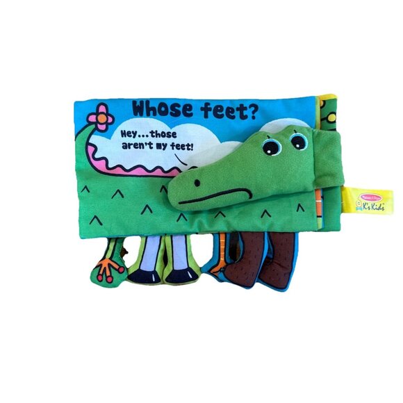 BABY Plush Book MELISSA & Doug K's Kids WHOSE FEET Legs Cloth Soft Toy Crocodile - Picture 1 of 7